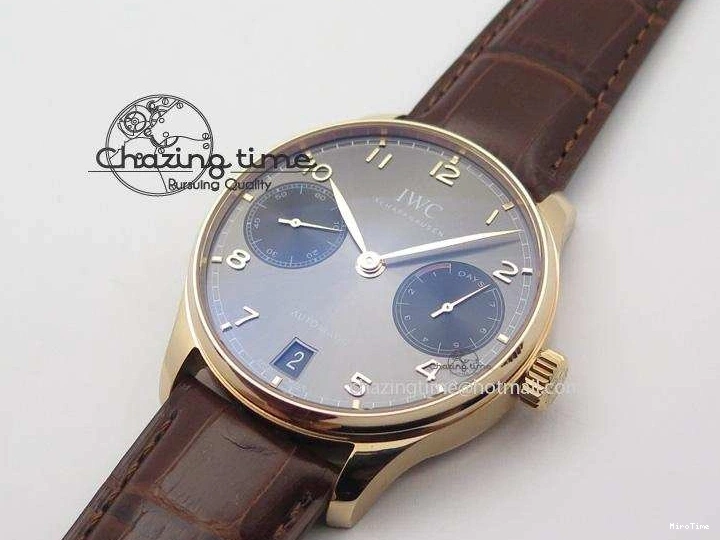 MIROTIME 1219 Unisex Portuguese Real PR RG IW500702 ZF 1:1 Best Edition On Brown Leather Strap A52010 V 7303